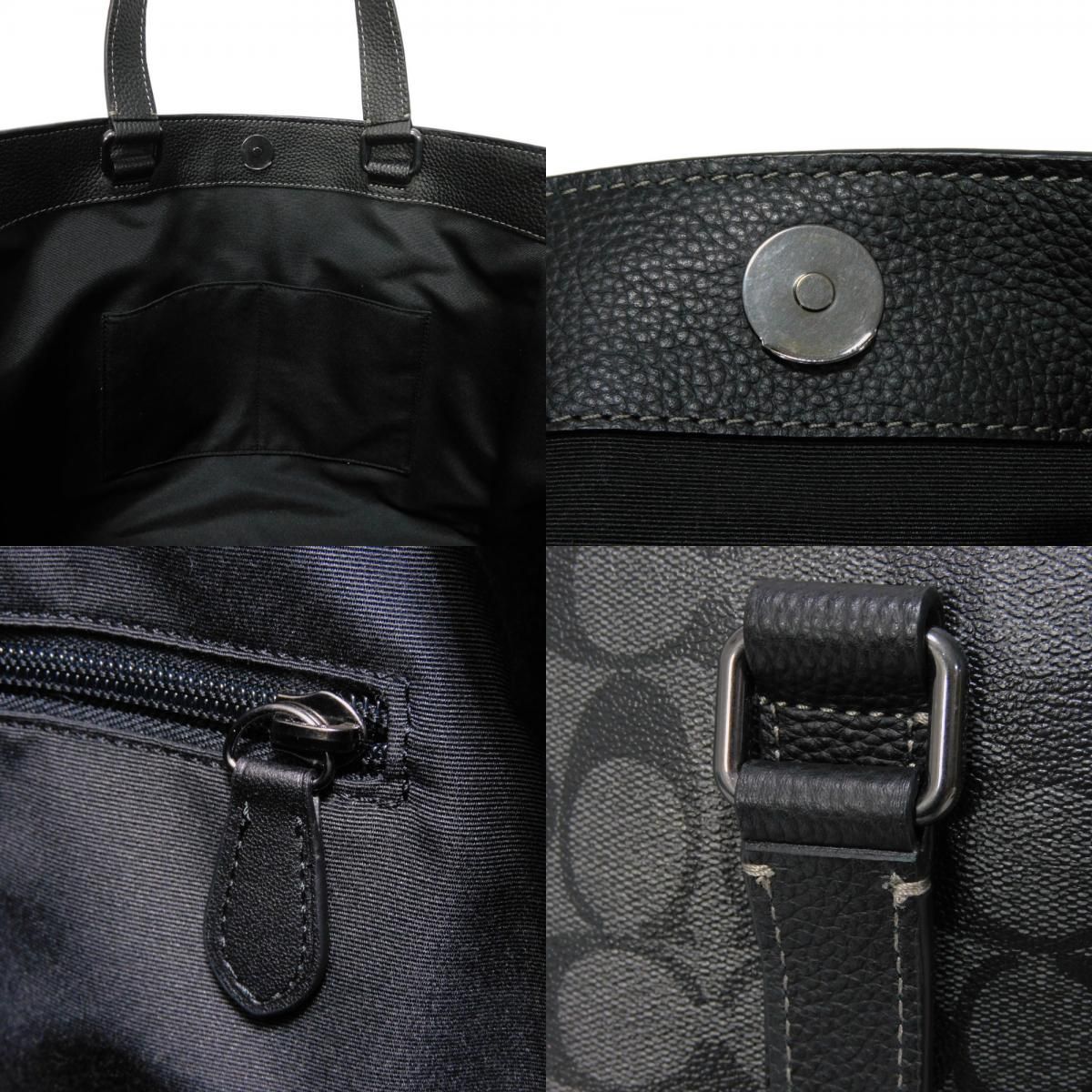 COACH コーチ ハドソン ダブル ハンドル トート ペブルレザー 