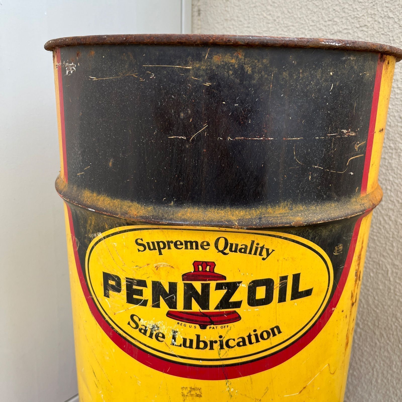 オイルドラム缶】 ビンテージ 61リットル PENNZOIL オイル缶