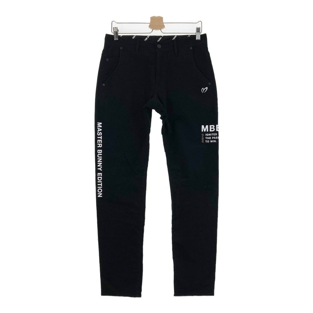 新品】マスターバニー ストレッチパンツ 英字 Mサイズ ブラック