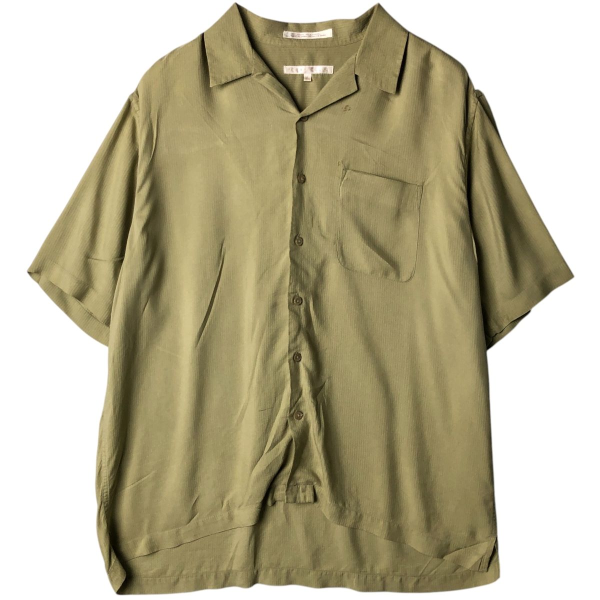 古着 ペリーエリス PERRY ELLIS 半袖 オープンカラー シルク
