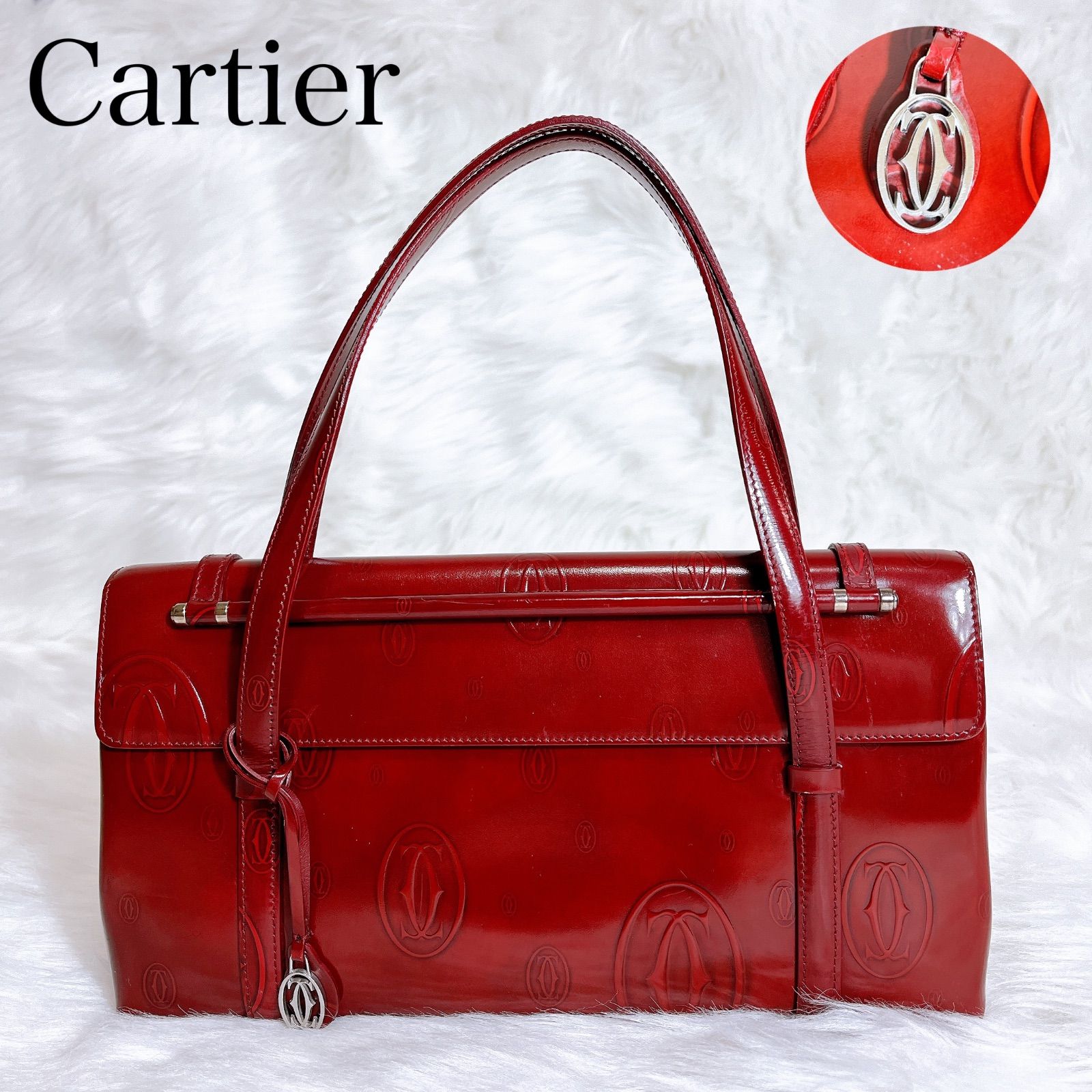 Cartier ハンドバッグ ハッピーバースデー カボション パテント