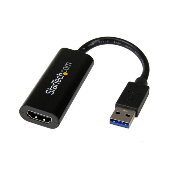 【品質保証，新作】 StarTech スリムタイプ USB3.0-HDMI変換アダプタ USB32HDES 1個 その他ケーブル