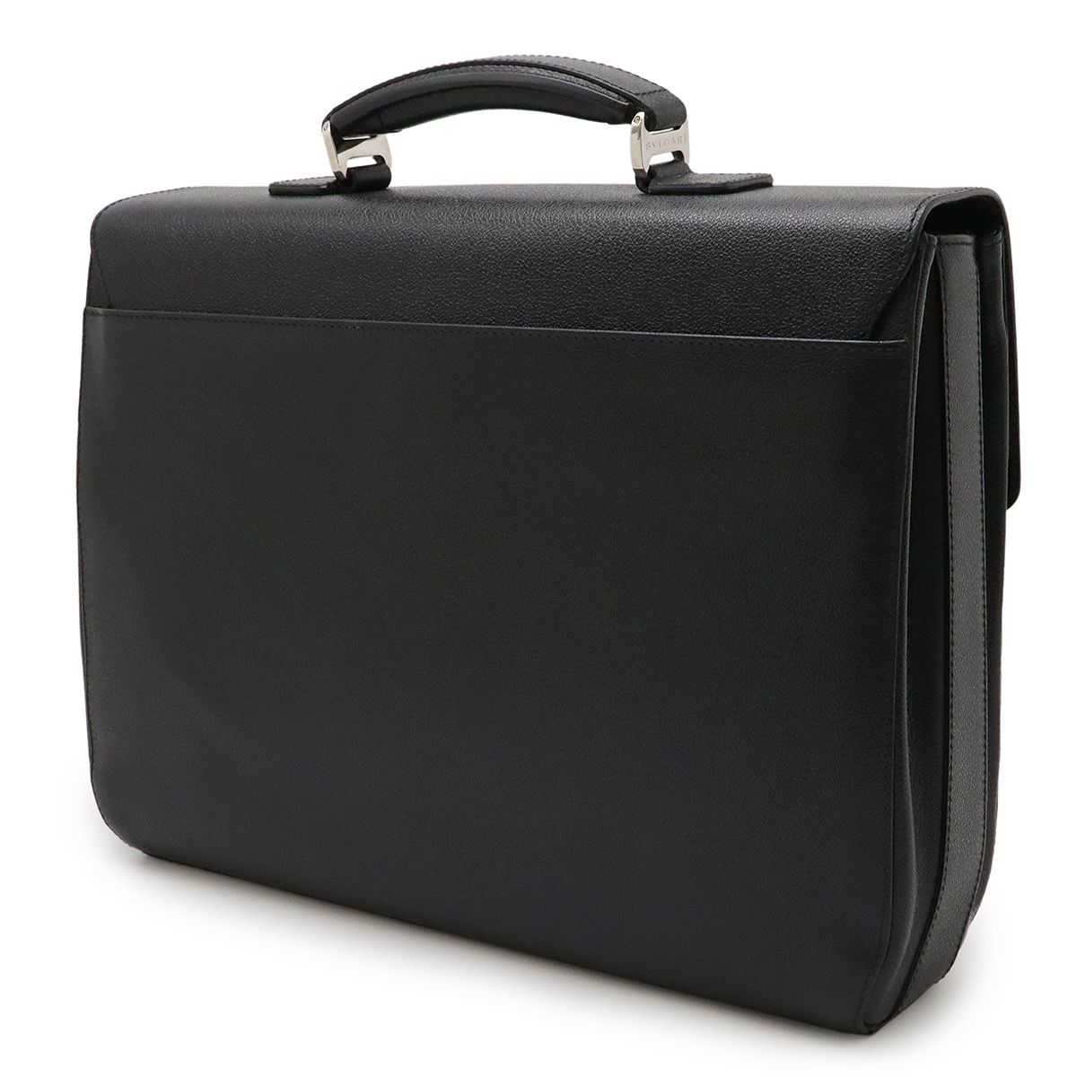 BVLGARI 〔ブルガリ〕 メンズ ブリーフケース ブラック カーフレザー