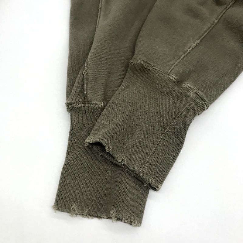 scair スエット 美品 2102sc-c004 トレーナー ダメージ加工 無地 