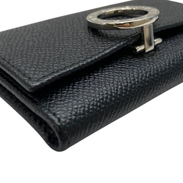 未使用に近い✨BVLGARI ブルガリ ロゴクリップ 6連キーケース ブラック❣️ 美品】BVLGARI ブルガリ 288156 6連 キーケース ロゴクリップ レザー