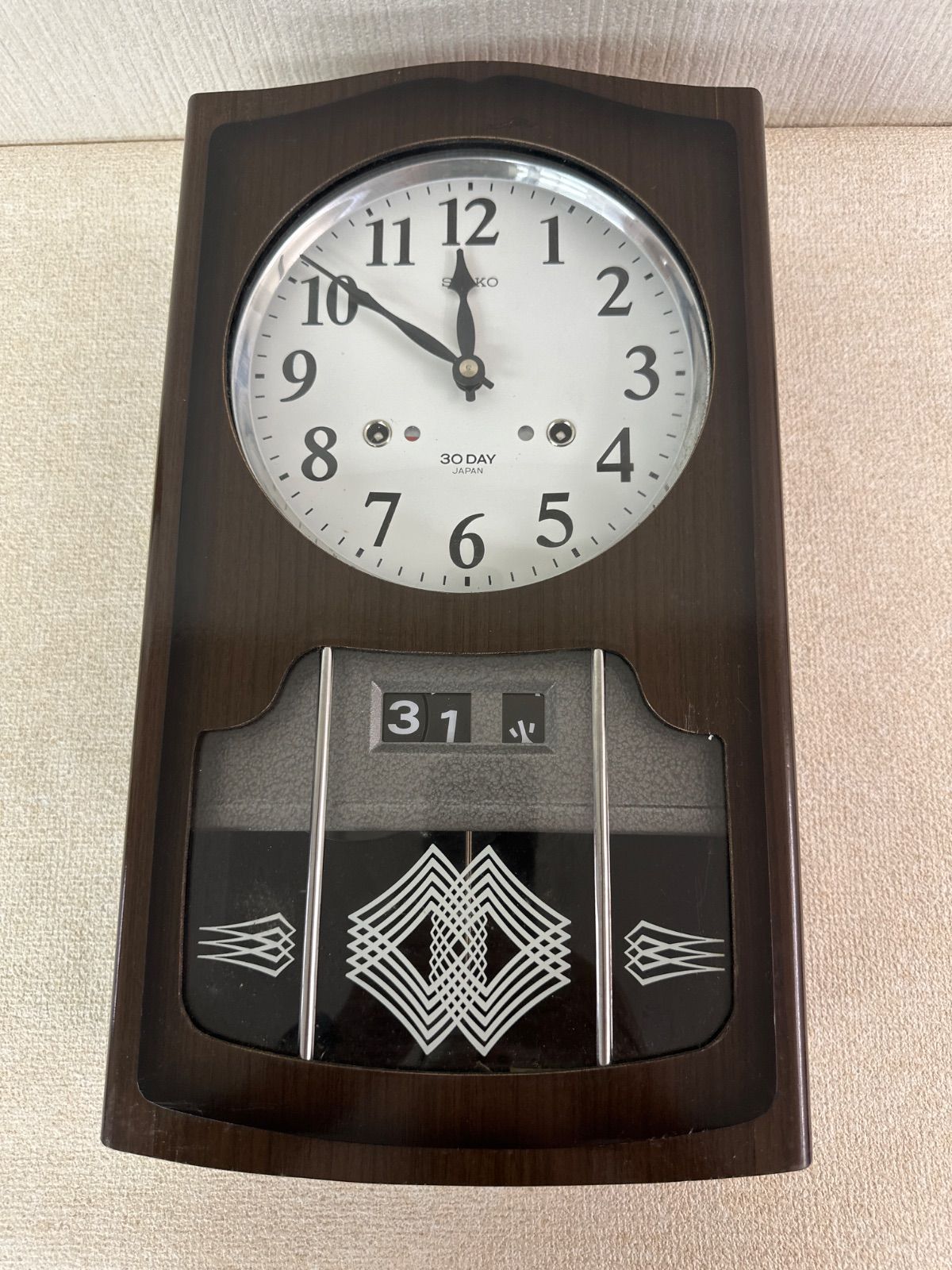 フォロー割対象商品】未使用！SEIKO 30日巻き箱型ゼンマイ振り子
