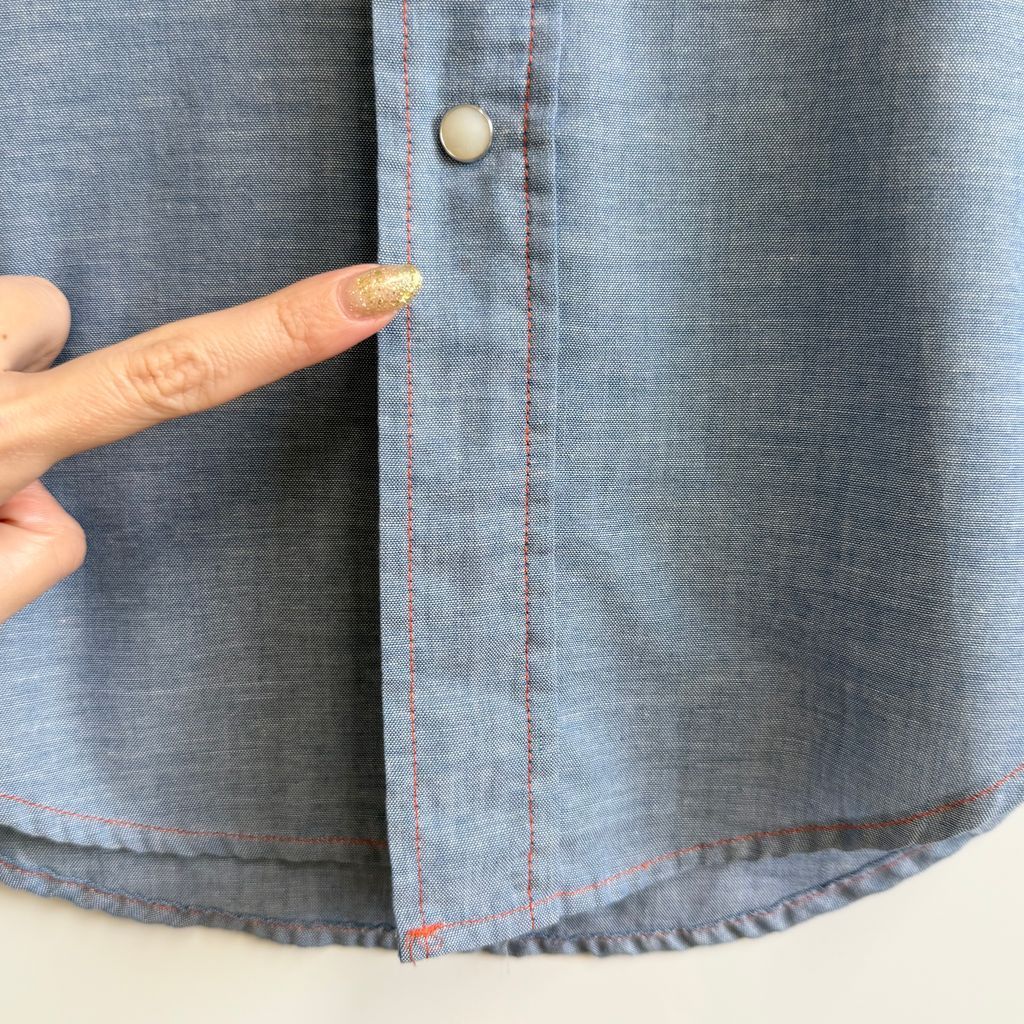 90s USA製 Prentiss ハーフジップ シャンブレーシャツ M m10827497665_1.jpg?1729315500