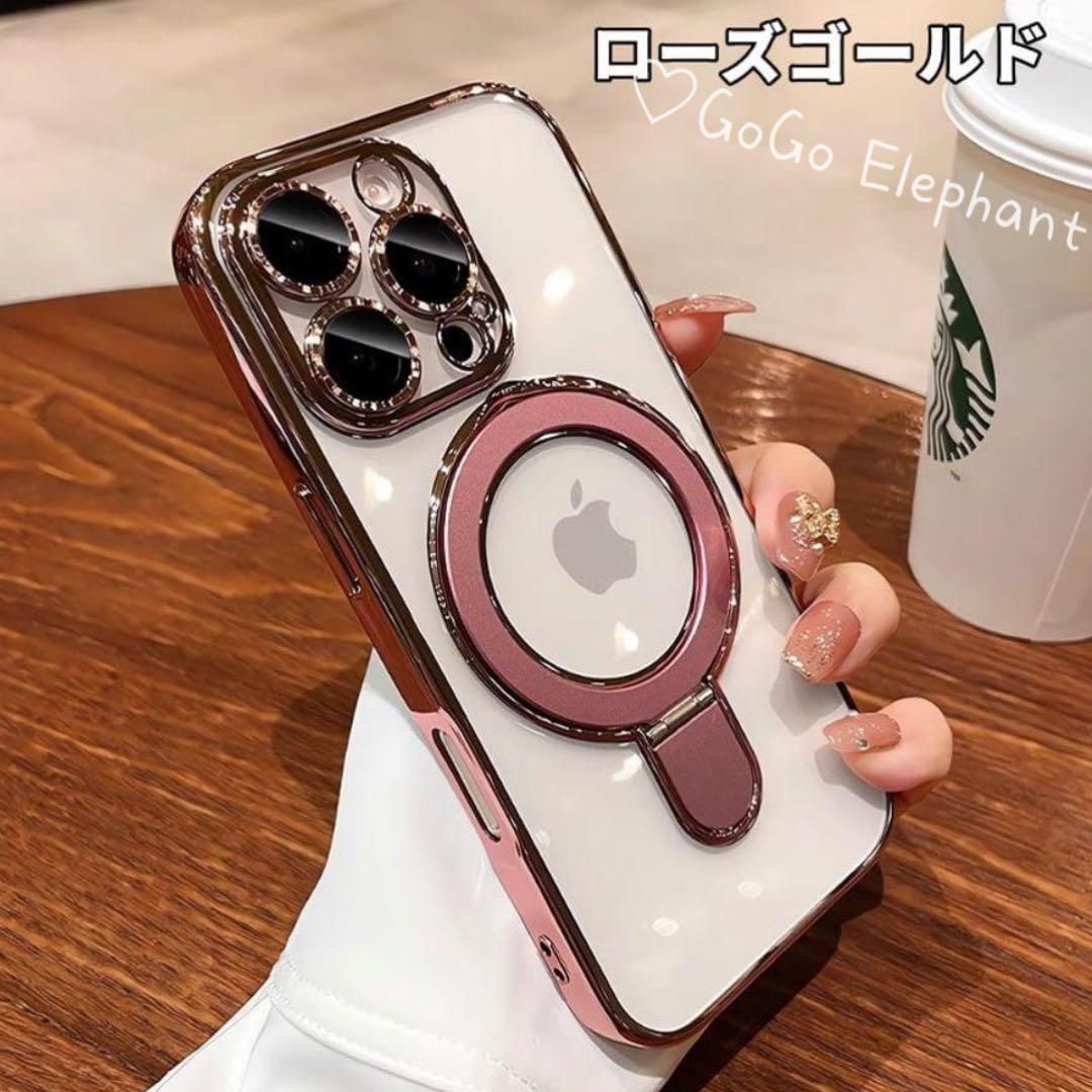 く日はお得♪ 韓国♡高級感♡レンズカバー リングスタンド付き 黄ばまない iPhoneアクセサリー