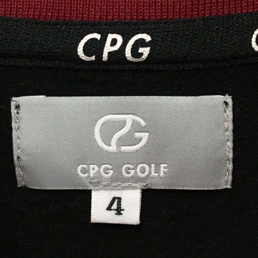大注目！ CPG ジャケット レッド×黒 ロゴワッペン 袖プリント 裏微起毛 メンズ 4 XL ゴルフウェア 2025年モデル CPG ほっこりする