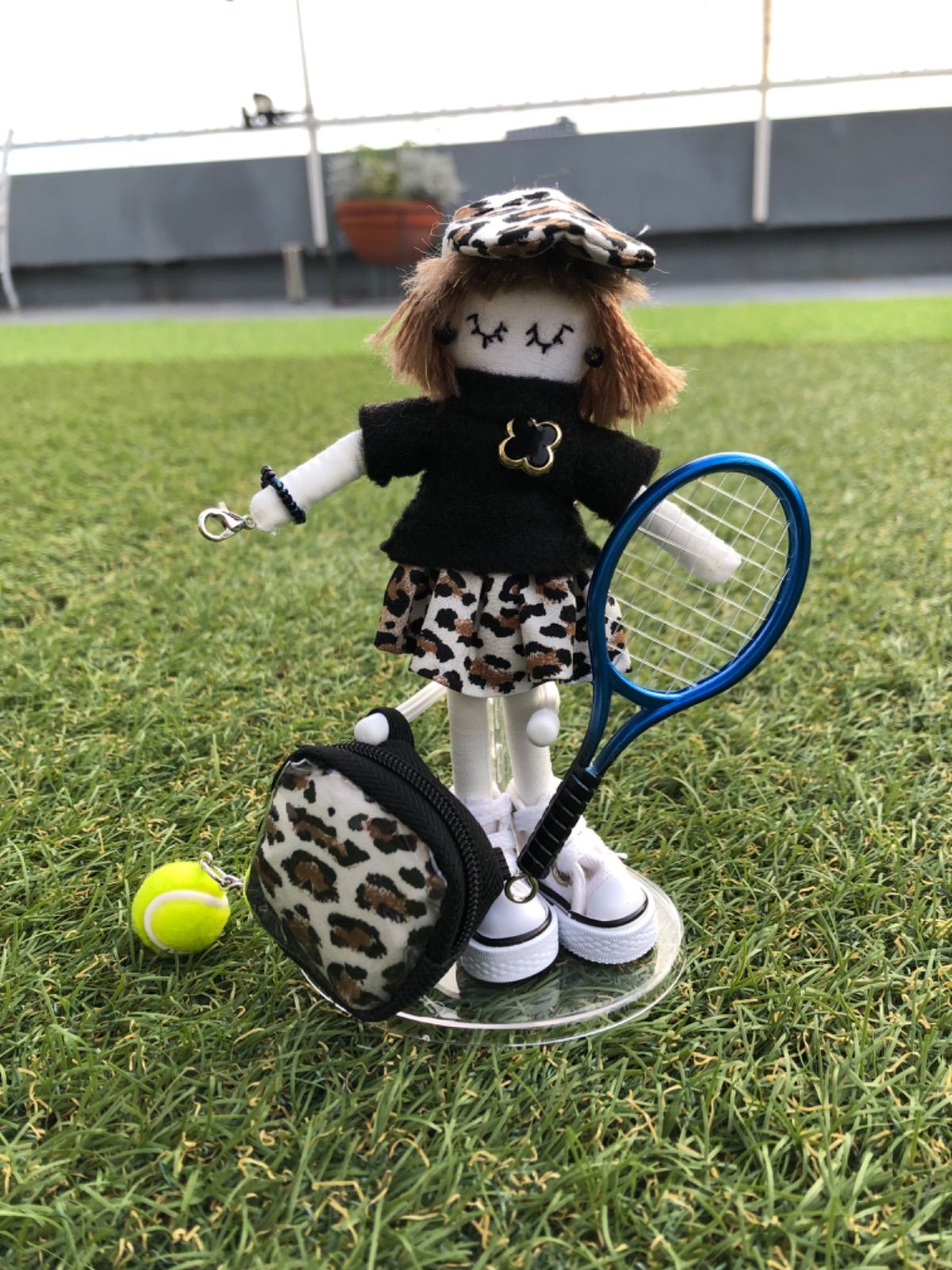 ハンドメイドドールチャーム　テニス ドールチャーム テニスガール - メルカリ
