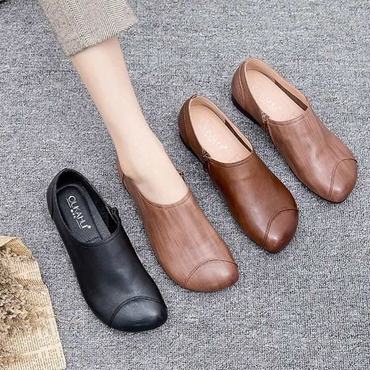 パンプス　レディース革靴　女性　フラット　春夏秋冬　オールシーズン　牛革 　疲れない　履きやすい　 革靴　シューズ　歩きやすい　 婦人靴 パンプス レディース革靴 女性 フラット 春夏秋冬 オールシーズン 疲れ