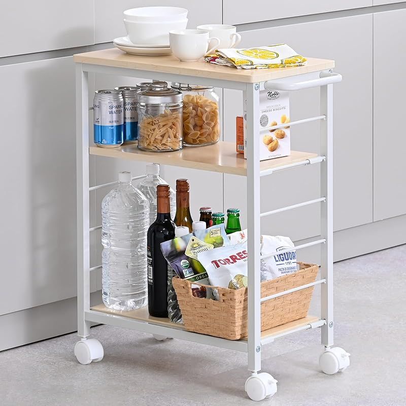 山善(YAMAZEN) キッチンワゴン ナチュラルメイプル MMG-7030C(NMIV) 1