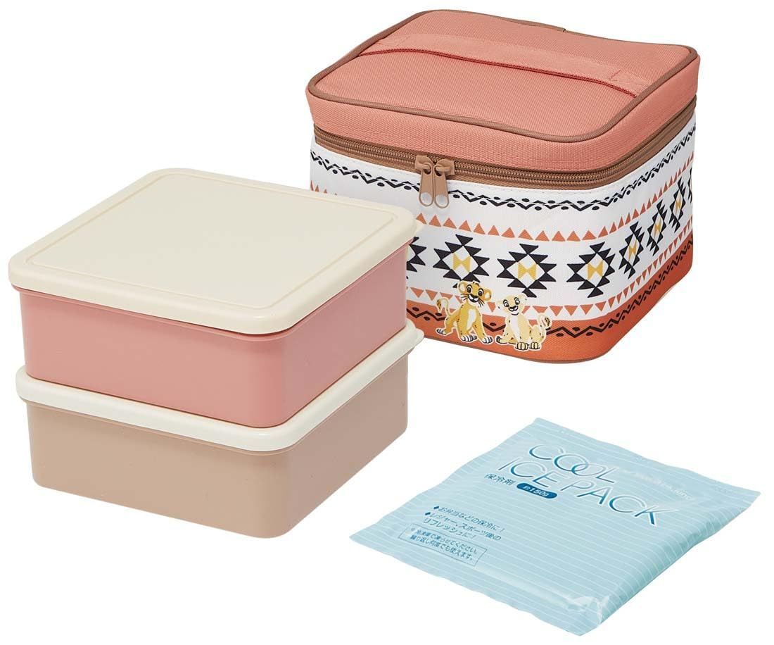 スケーター(Skater) 行楽 弁当箱 保冷バッグ付 保冷剤付 ディズニー ライオンキング 日本製 2240ml KCPC2