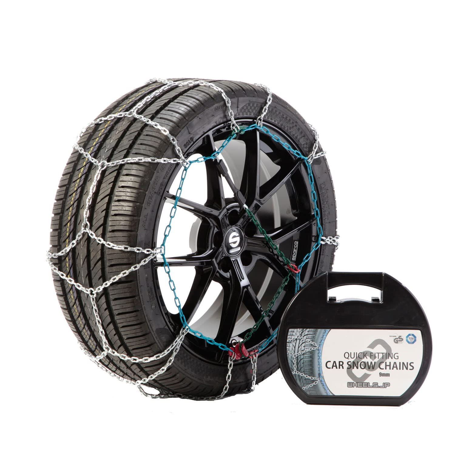 wheels ホイールズ タイヤチェーン 亀甲型 ジャッキアップ不要 9mm 225|60R17 225|60|17 225-60-17 225|60-17 CBC-KNS120-6