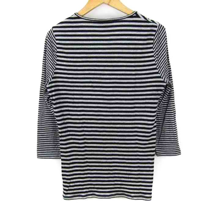 バーバリー Tシャツ カットソー 7分袖 Uネック ボーダー トップス 日本 