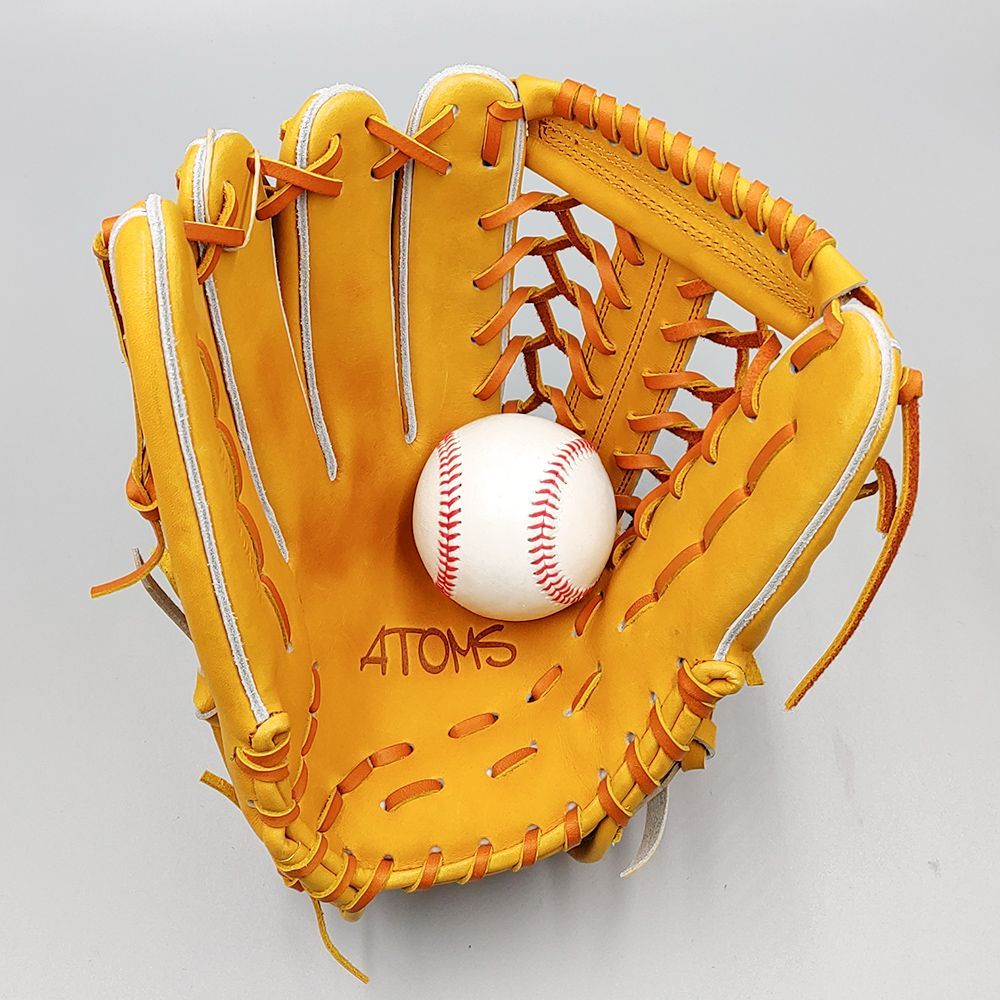 ☺︎nu ATOMS 硬式用グローブ 新古品 (高校野球対応)】 アトムズ 硬式グローブ / 外野手用