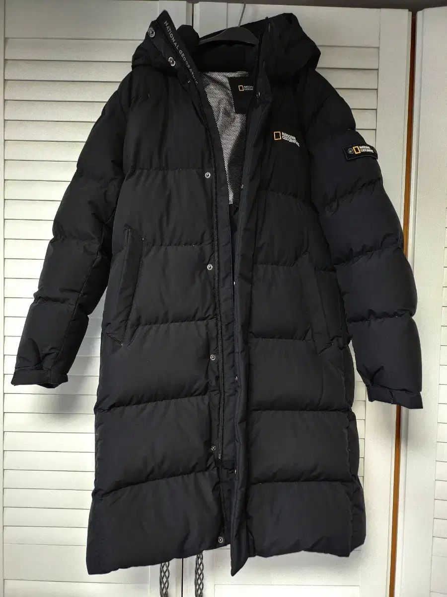 NATIONALGEOCRAPHIC ナショナルジオグラフィック キッズ グース ダウンジャケット ロング丈 160 ブラック