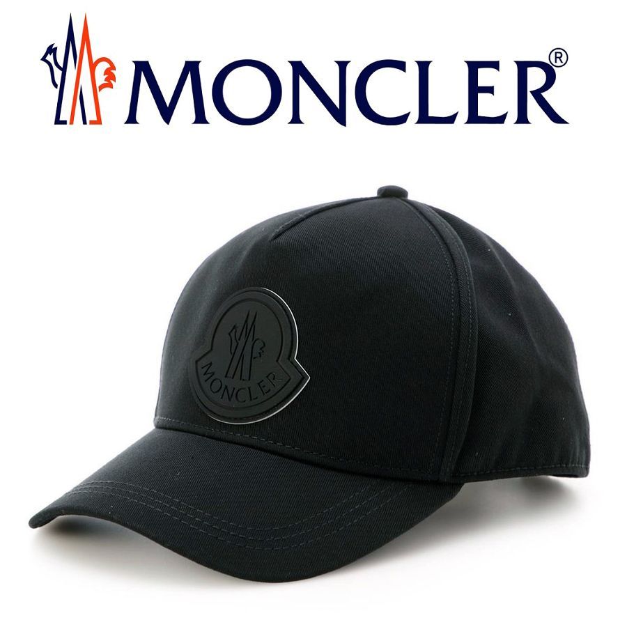 30 MONCLER モンクレール 3B76300 04863 ブラック ロゴ ベースボール