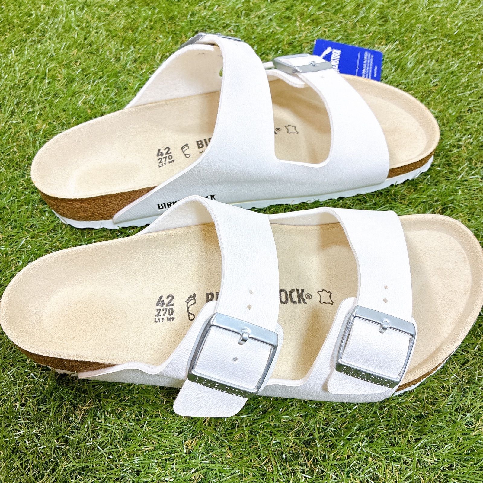 新品未使用　ビルケンシュトック　アリゾナ　サンダル　ホワイト　27cm 42 BIRKENSTOCK ビルケンシュトック サンダル メンズ レディース