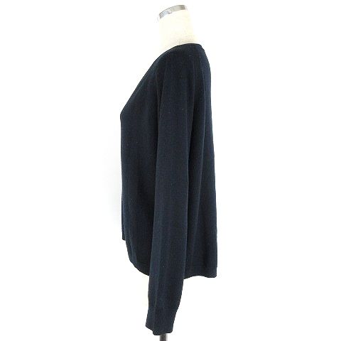 プラージュ Plage ニット セーター 長袖 Vネック ウール 無地 紺