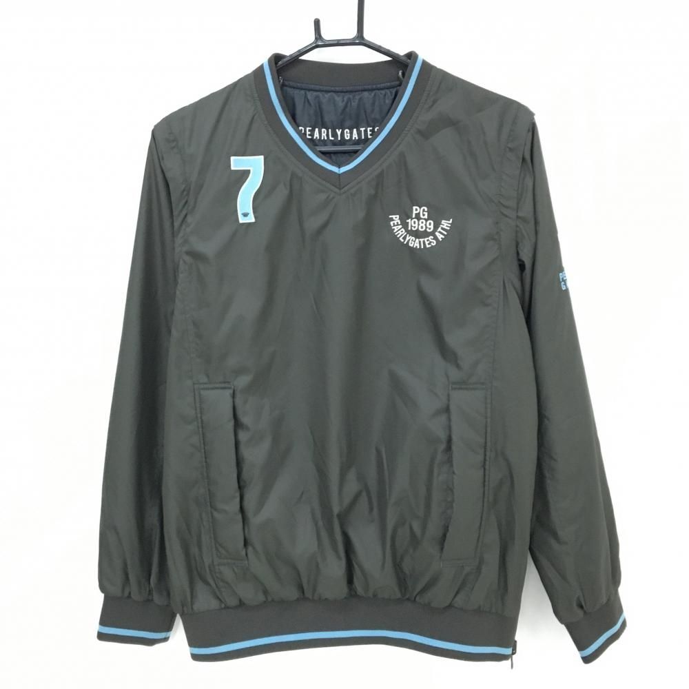 パーリーゲイツ 4WAY中綿リバーシブルスニード カーキ×ライトブルー ブルゾン 袖着脱可 メンズ 4 M ゴルフウェア PEARLY GATES