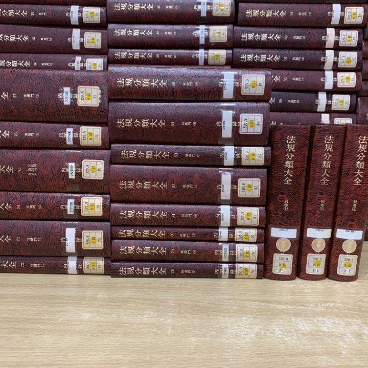 ■05)【同梱不可】【除籍本】法規分類大全 全85巻+別巻3冊 計88冊揃いセット/内閣記録局/石井良助/原書房/復刻版/法律/分類別法令集/B □05)【同梱不可】【除籍本】法規分類大全 全85巻+別巻3冊 計88
