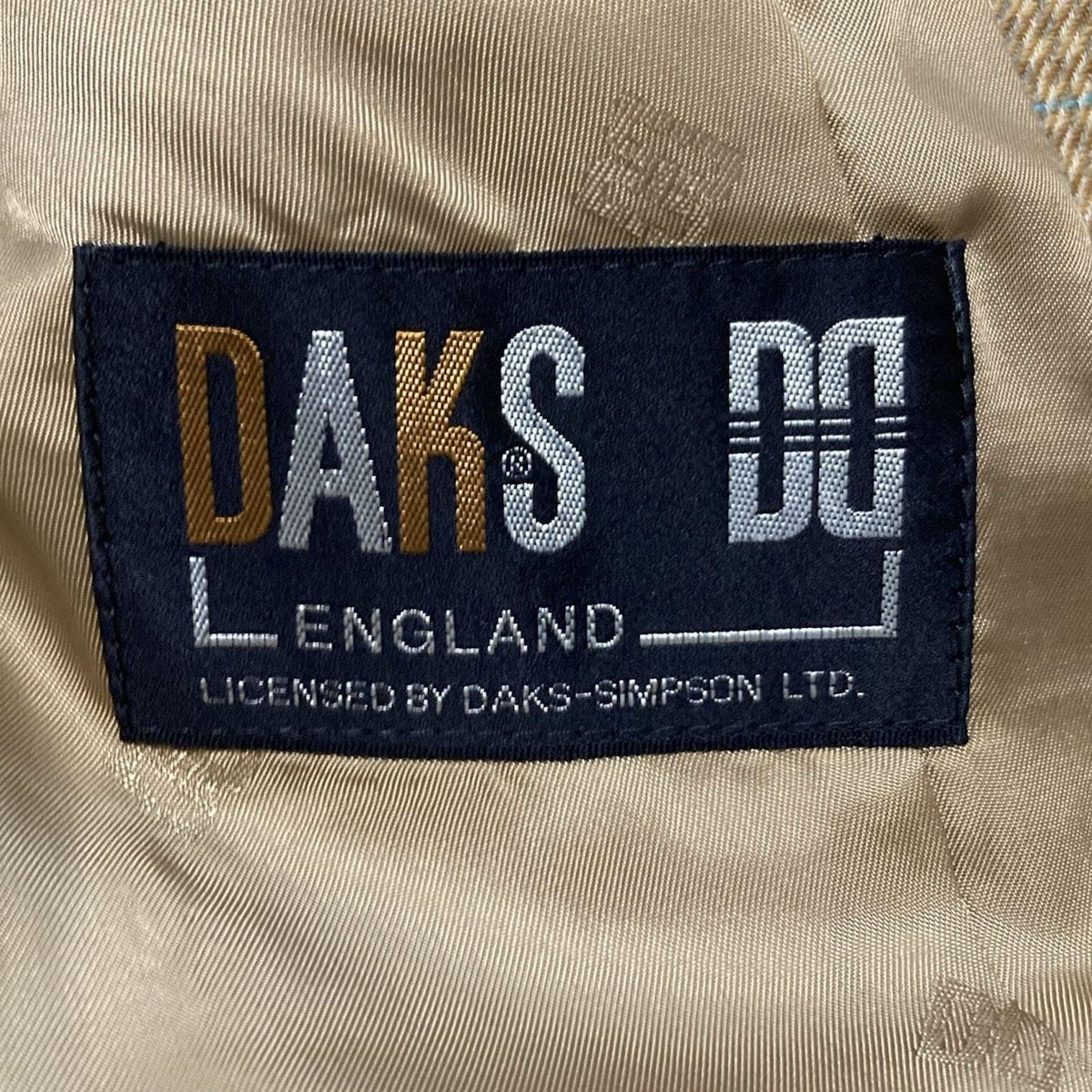 ダックス DAKS スカートスーツ ダークブラウン×ライトグレー レディース ストライプ 美品 レディーススーツ DAKS ジャケット（スカートスーツ｜スーツ・セットアップ