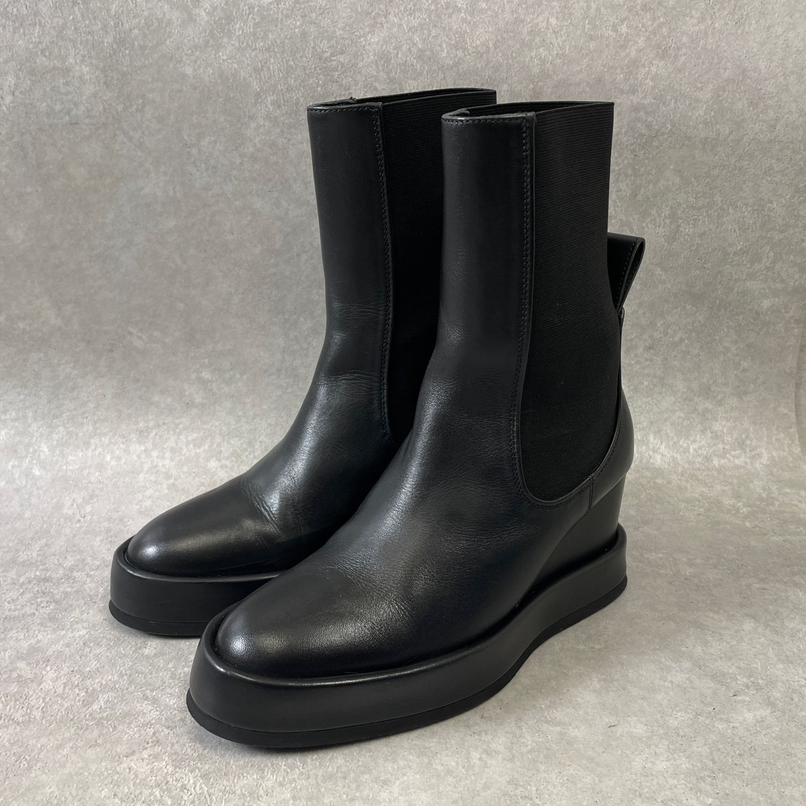 定価3.1万 TOMORROWLAND取扱い JVAM レザー サイドゴア ブーツ ジェーヴィエーエム トゥモローランド