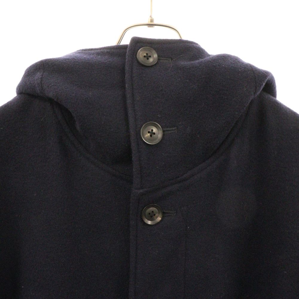 18AWヨウジヤマモトプルーオム ウールフーデッドロングコート Yohji Yamamoto POUR HOMME (ヨウジヤマモト プールオム) 18AW