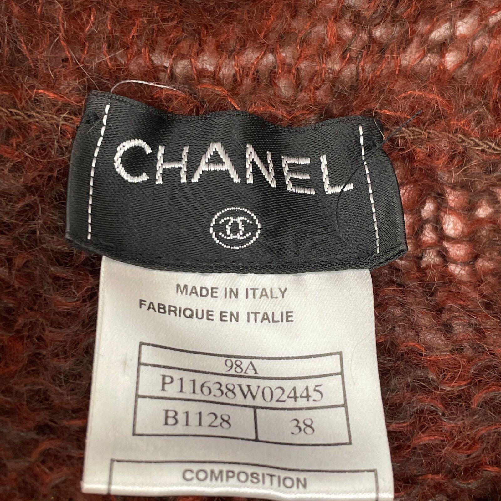 国内正規 CHANEL シャネル 98A P11638W02445 ココマークプレート モヘア ローゲージ タートルニットセーター38  レディース CHANEL シャネル 【国内正規】98A P11638W02445 ココマーク