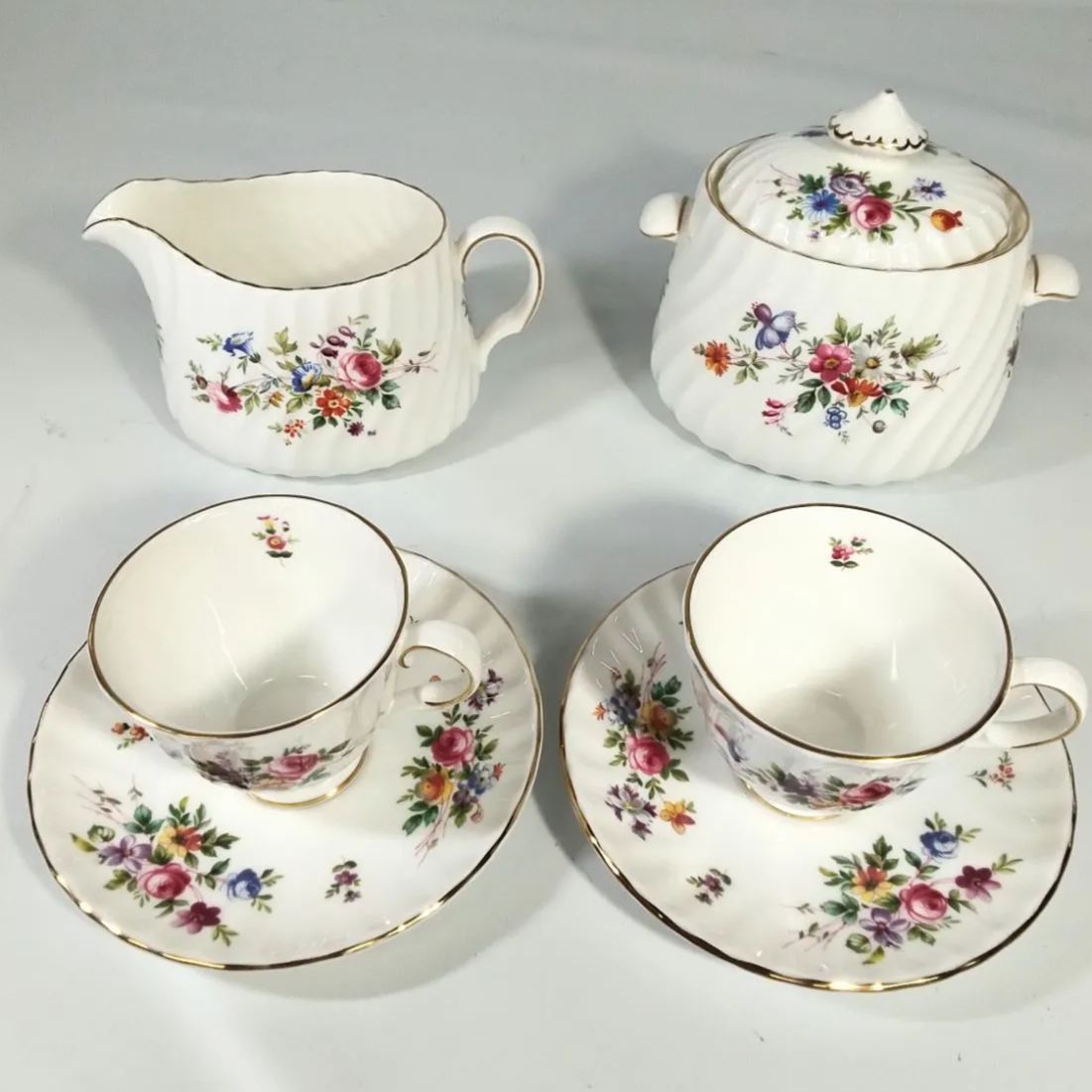 ミントン マーロウ シュガーポット クリーマー デミタスカップ2客 まとめて4点 NO 00986