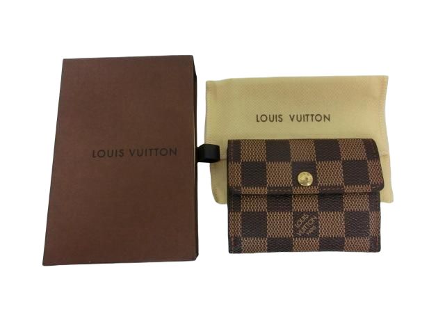 美品 ルイヴィトン ダミエ エベヌ ラドロー コインケース カードケース 茶色 LOUIS VUITTON ルイヴィトン N62925 ラドロー ダミエ エベヌ