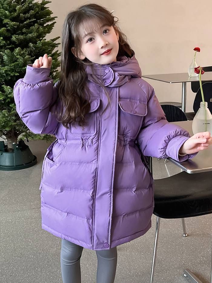  中綿コート キッズ 女の子 ガールズ 子供服 子供コート アウター キッズコート ロングコート ロング丈 厚手 ダウン風コート 中綿ジャケット フード付き 秋冬 冬服 暖かい 防寒 防風 通園 通学 祝い hzyfa 27 DZ 30675 その他 コート