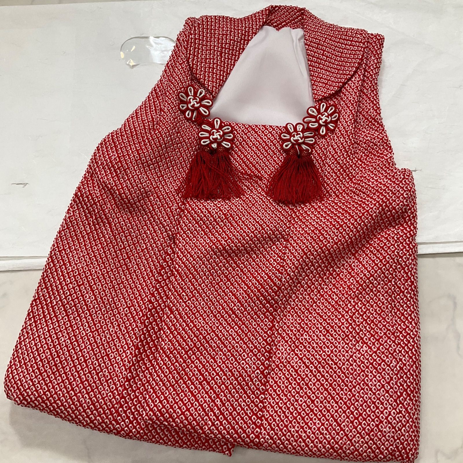 kimono one ◆特別お誂え品◆3歳くらい用◆被布◆総手絞り◆疋田絞り◆七五三◆正絹◆女の子◆三歳用◆丈50.5肩幅26◆七五三子供お詣り◆G277