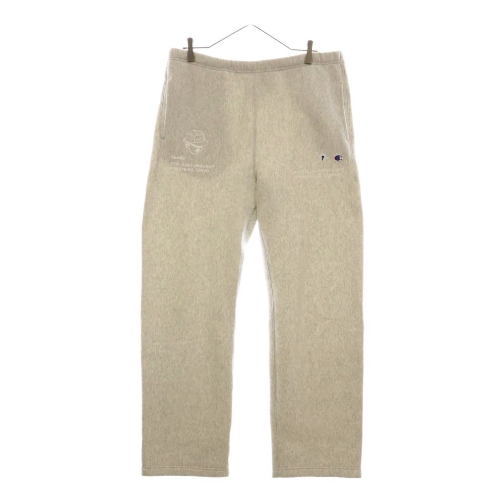 CHAMPION チャンピオン × BEAMS × paperboy ビームス ペーパーボーイ グラフィックプリント スウェットパンツ グレー 218637