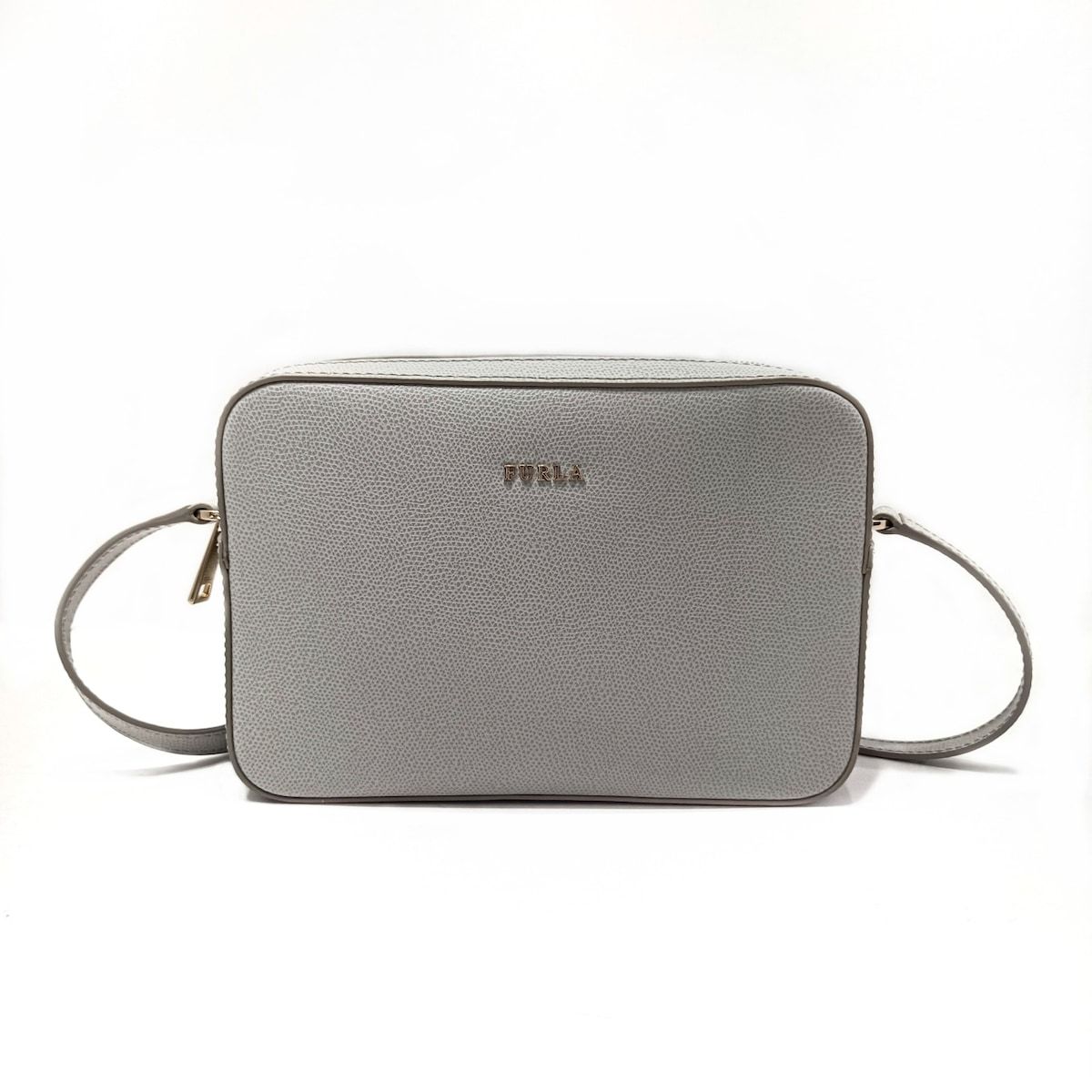 【美品】FURLA フルラ　リリー ショルダーバッグ レザー　グレー FURLA(フルラ) ショルダーバッグ美品 リリー EP59LIL ライト