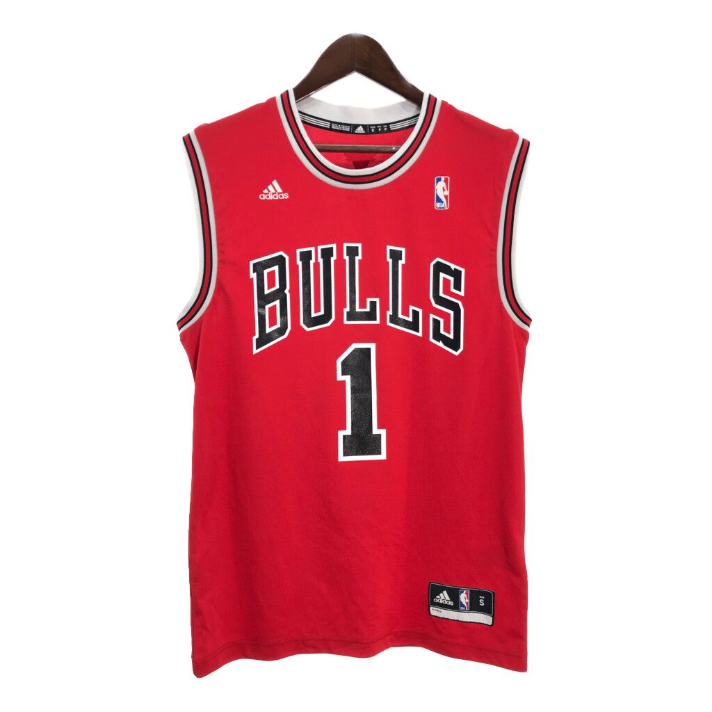 adidas アディダス NBA シカゴ ブルズ デリック ローズ ユニフォーム プロチーム バスケ スポーツ レッド メンズ S 古着 U1164