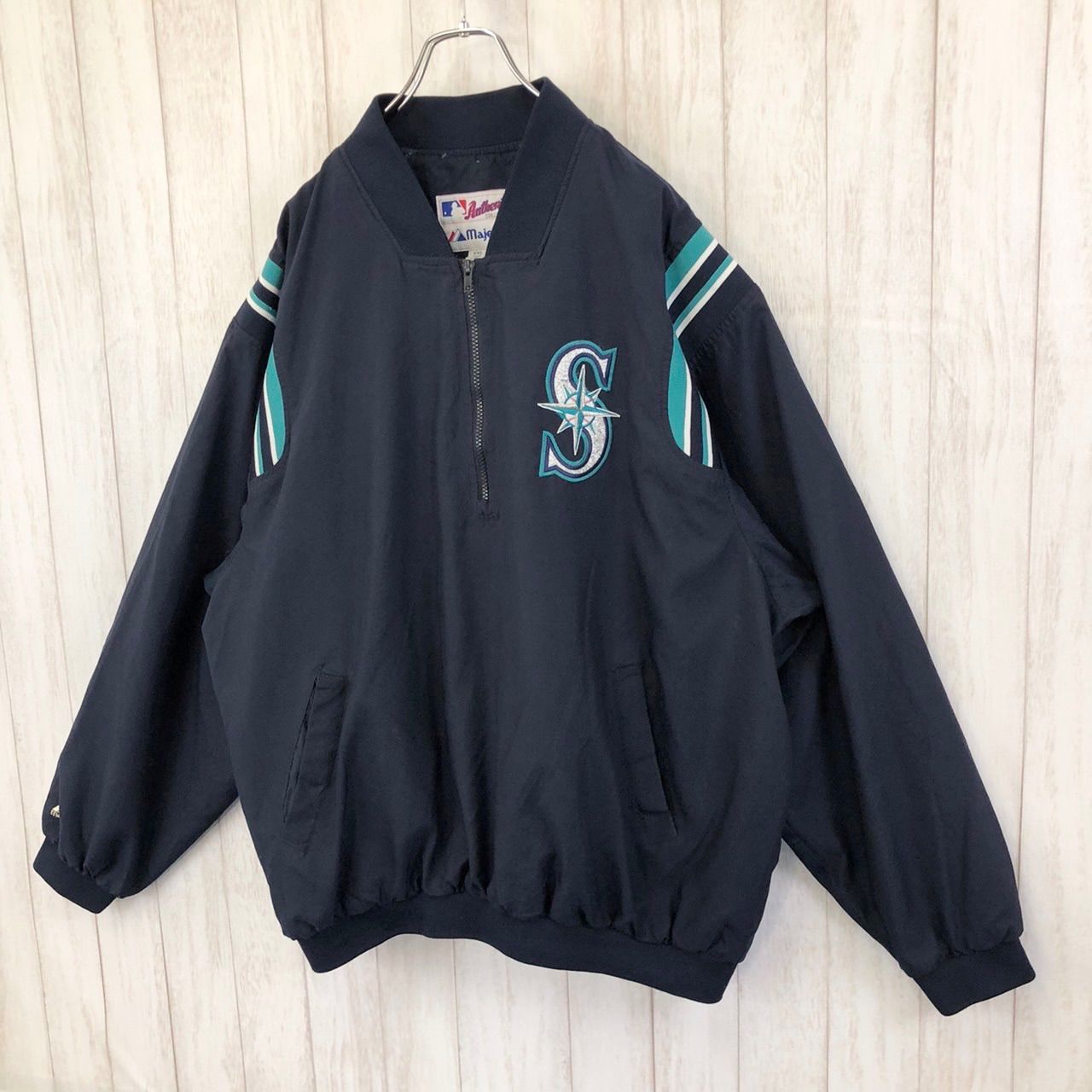 Majestic マジェスティック MLB シアトル マリナーズ MARINERS 刺繍 ...