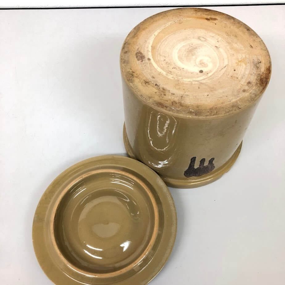 セット 久松窯 8号 3号 丸かめ 漬物容器 常滑焼 保存容器 蓋