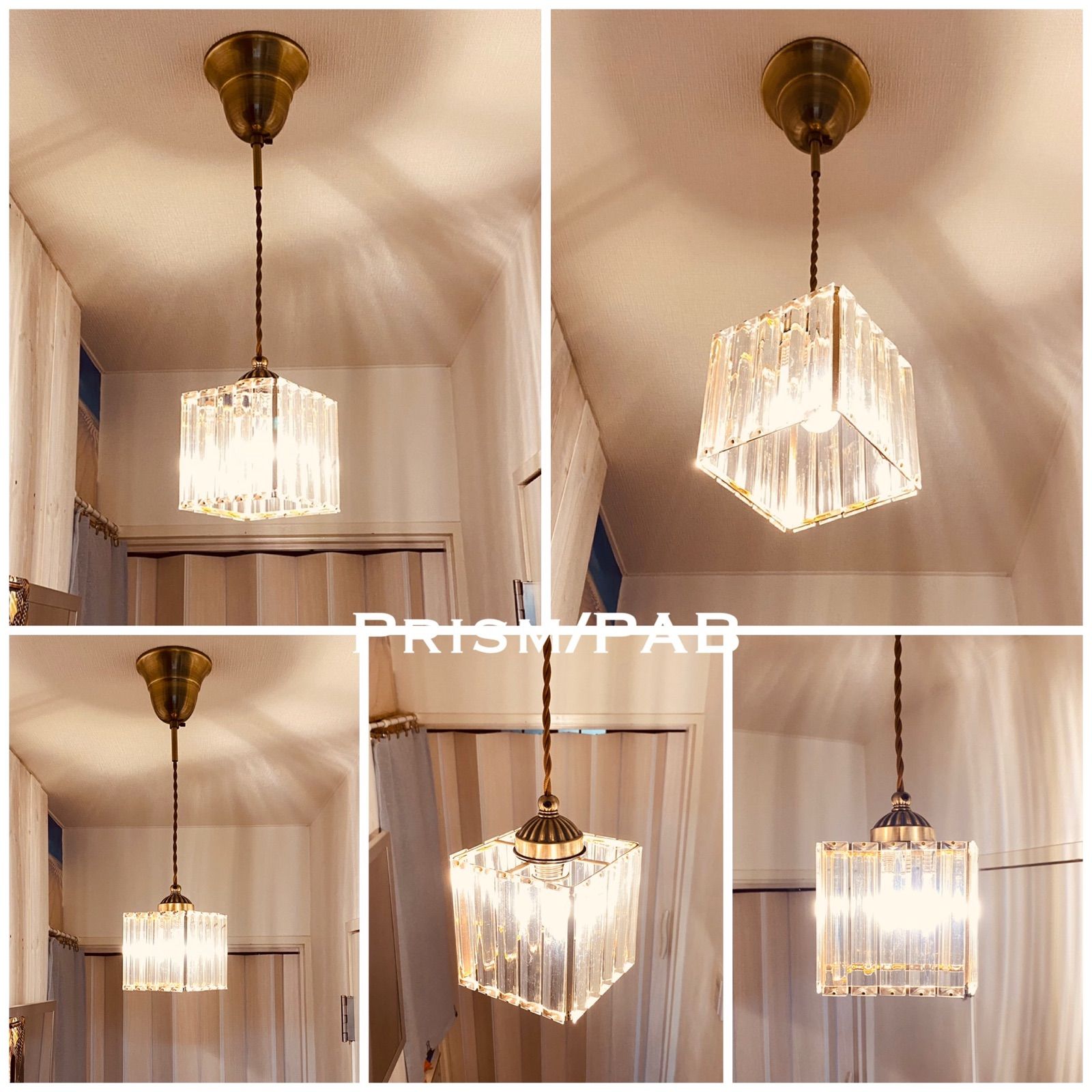 天井照明 Prism/PAB ペンダントライト ガラス支柱ビーズ ランプ