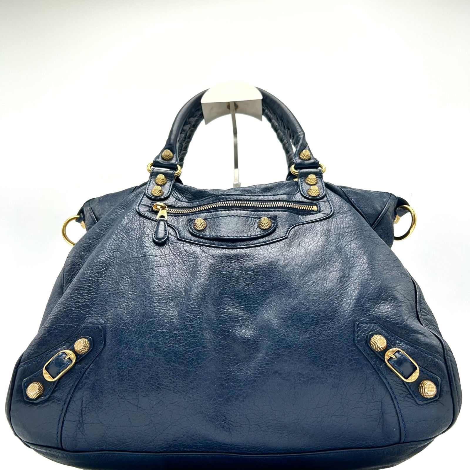 バレンシアガ BALENCIAGA レザー ハンドバッグ ゴールド金具 BALENCIAGA - BALENCIAGA バレンシアガ ネオ カゴール レザー
