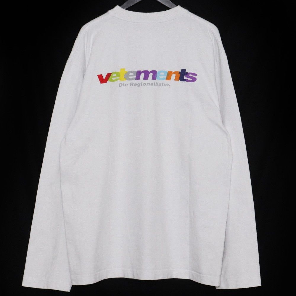 VETEMENTS マルチカラーロゴプリントロングスリーブTシャツ Sサイズ - メルカリ