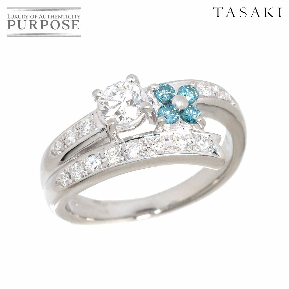 タサキ TASAKI 9.5号 リング ダイヤ 0.30ct/0.26ct Pt プラチナ 田崎