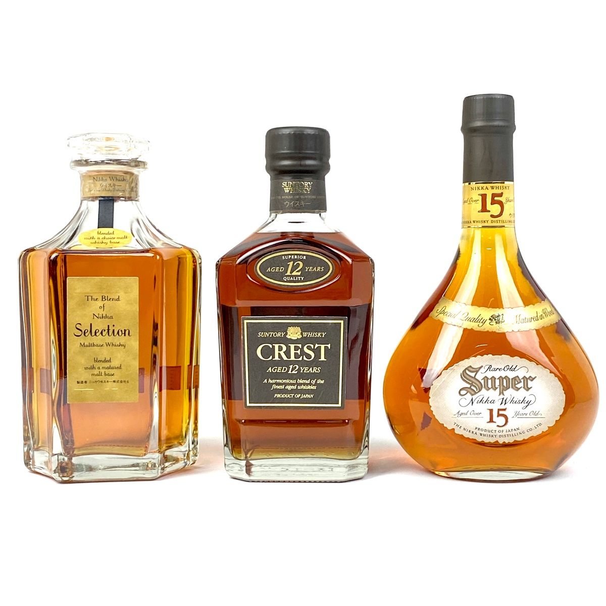 ニッカ　G&G サントリー　オールド　3本セット ニッカウイスキー・サントリーウイスキー 3本セット
