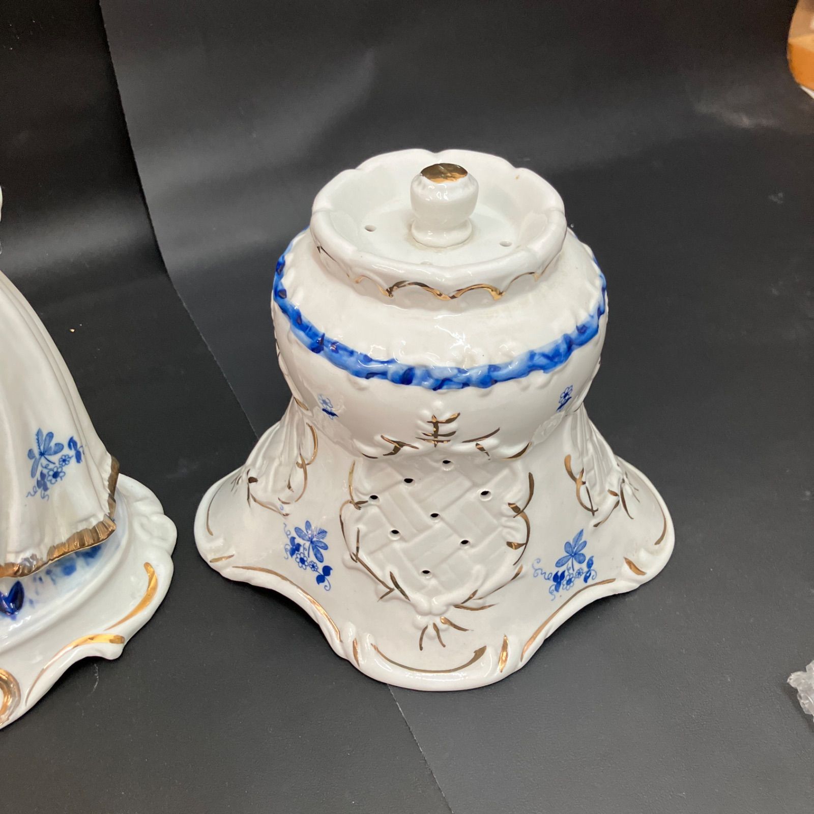 マリー・アントワネット＆ルイ16世 骨董品 フ卓上ランプ 陶器 卓上