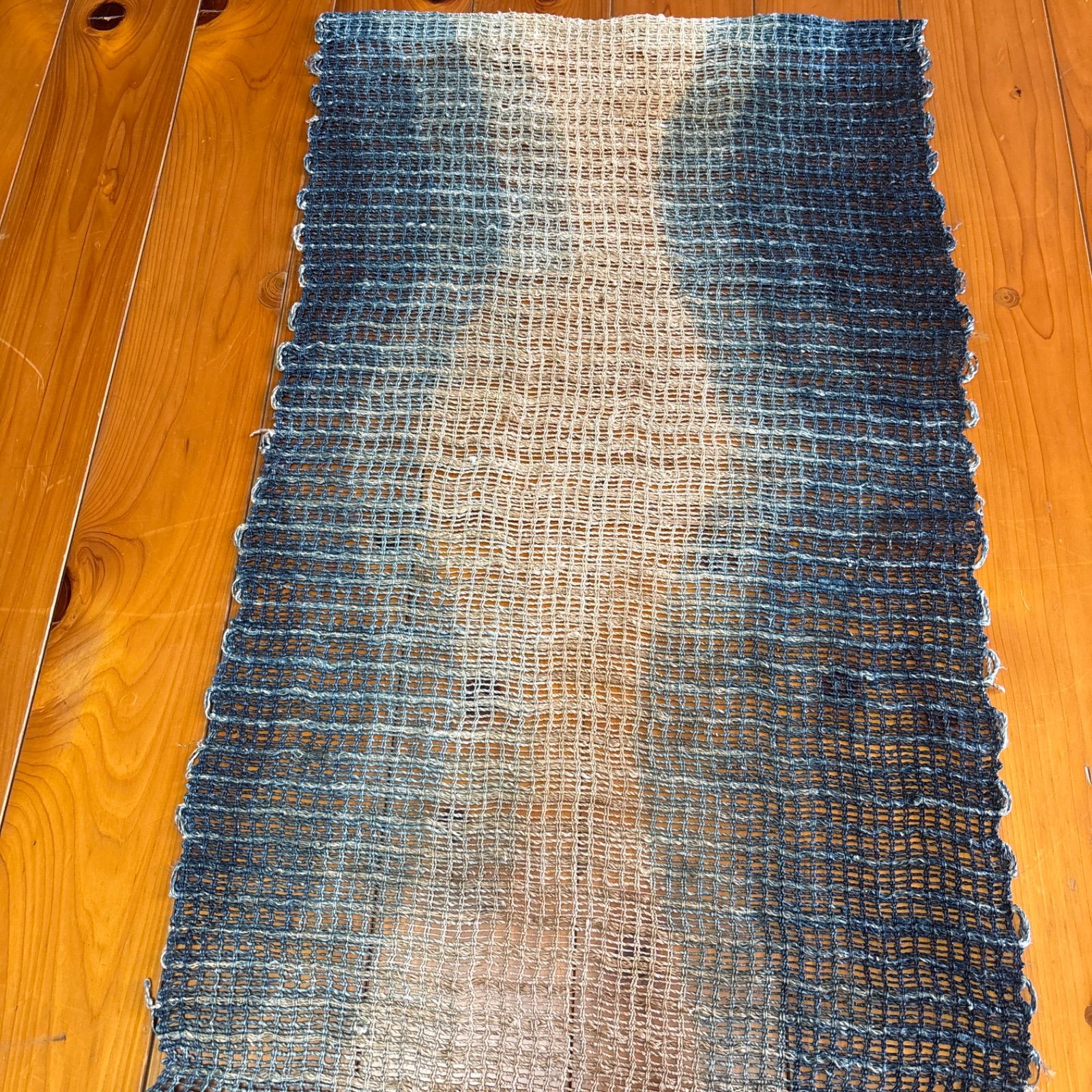 琉球藍染テーブルセンター テーブルランナー タペストリー 幅42