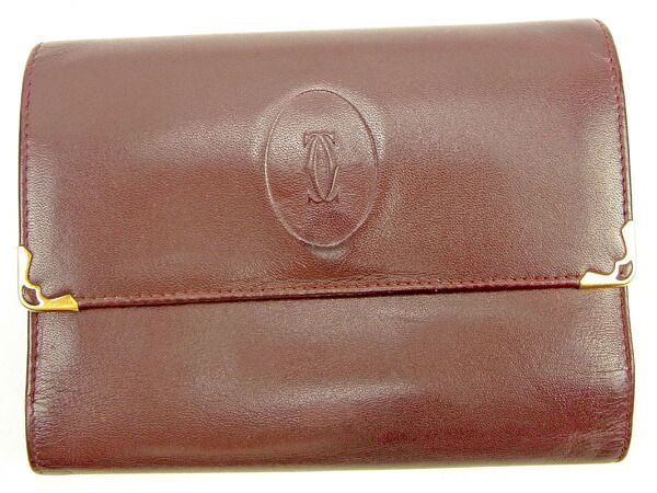カルティエ　がま口　三つ折り財布 楽天市場】【中古】Cartier カルティエ マストライン 三つ折り