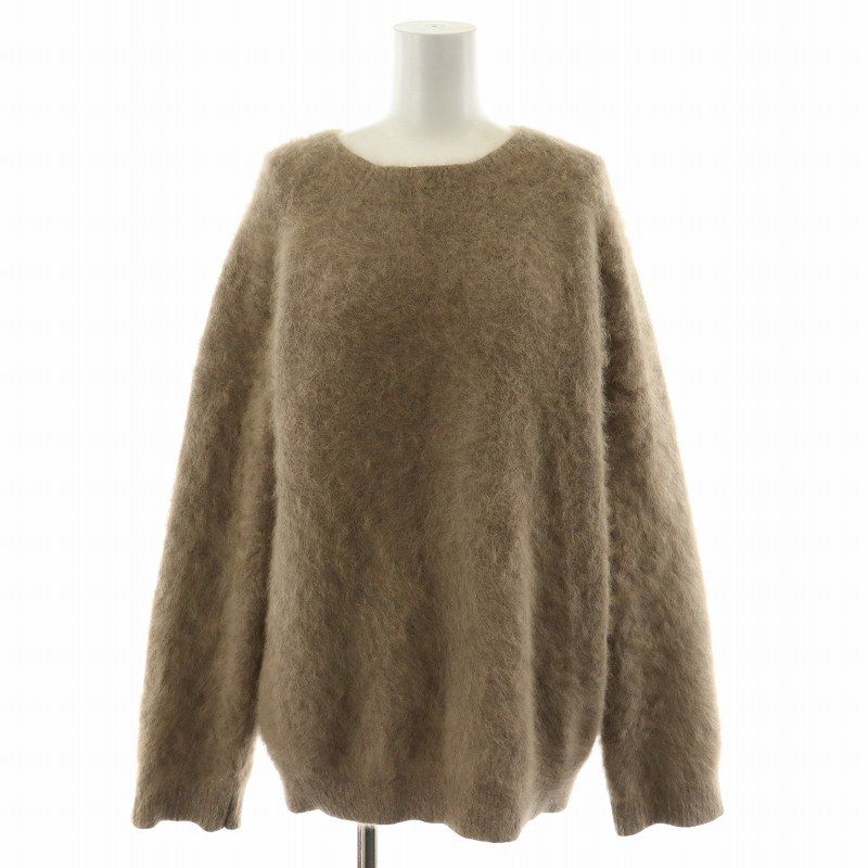 エヴリディアイライク ウール 100% クルーネック ベーシックニット ベージュ エヴリディアイライク ウール 100% クルーネック ベーシックニット