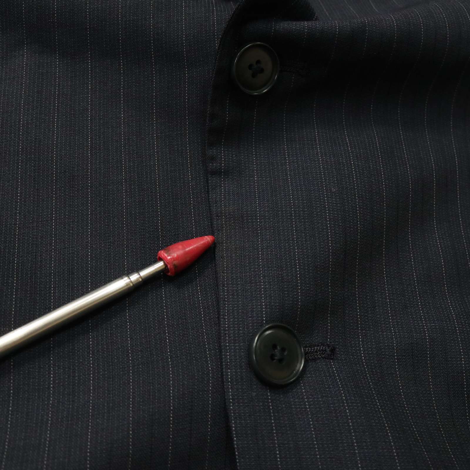 【新品未使用タグ付き】SAVILE ROW サイズA7 英国製生地 カイ Savile Row サビルロウ 春夏 背抜き 英国製生地☆ ストライプ