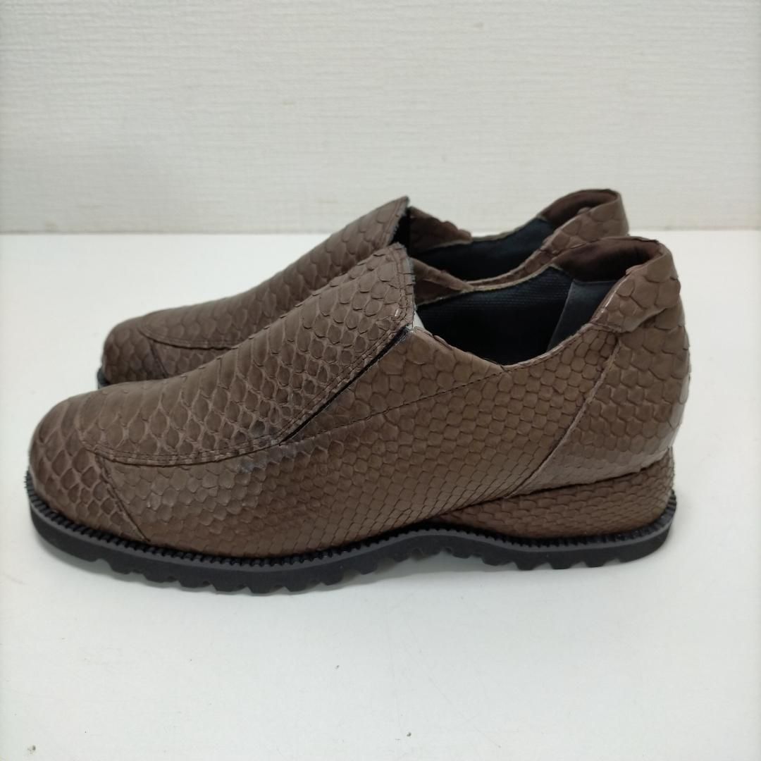 VIOLAMARE ビオラマーレ ヘビ革 レッドパイソン ブラウン シューズ